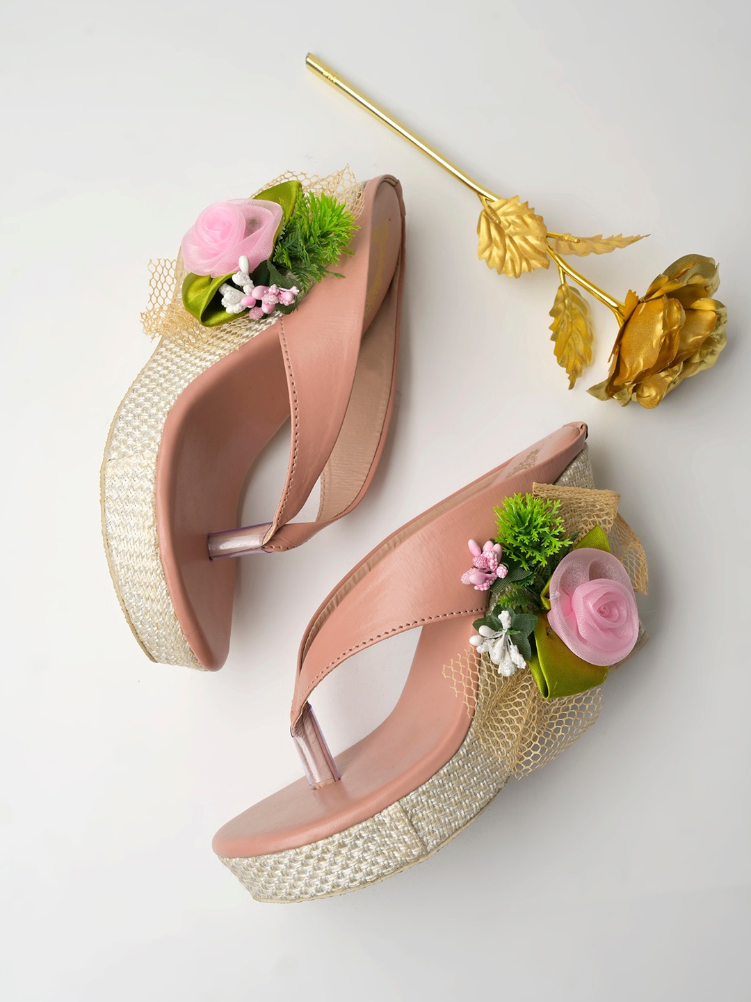 

Shoetopia Girls Embellished Wedges Heels, Pink