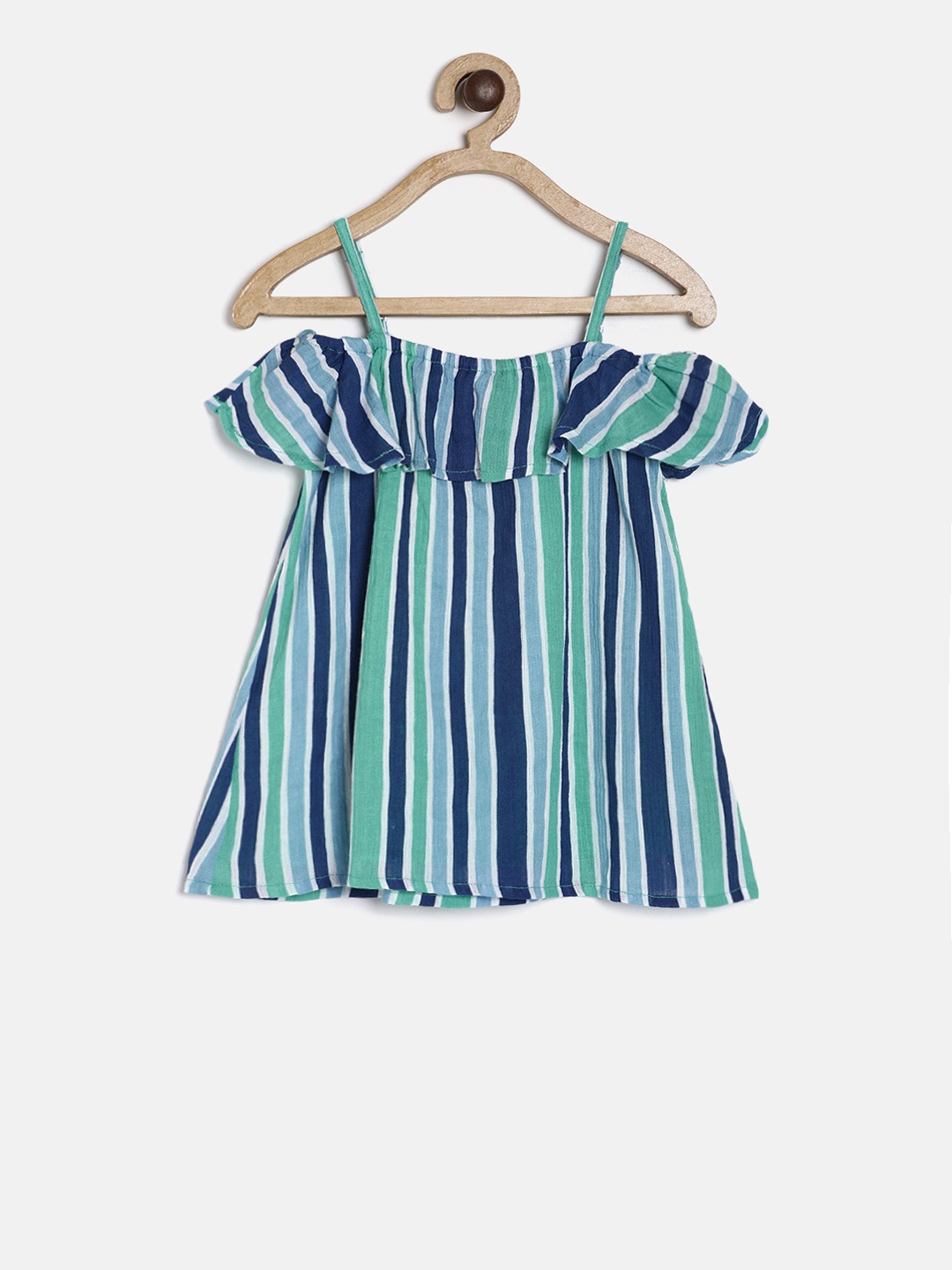 

Juniors by Lifestyle Girls Blue Striped Bardot Top