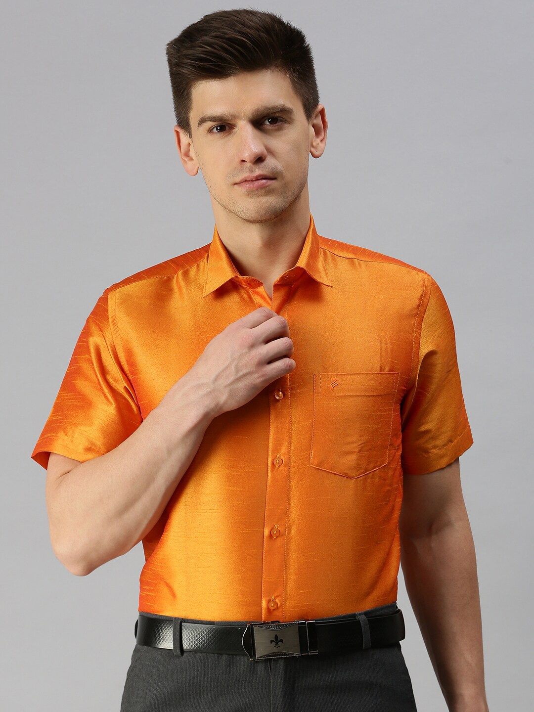 

ALAYA Spread Collar Casual Shirt, Yellow