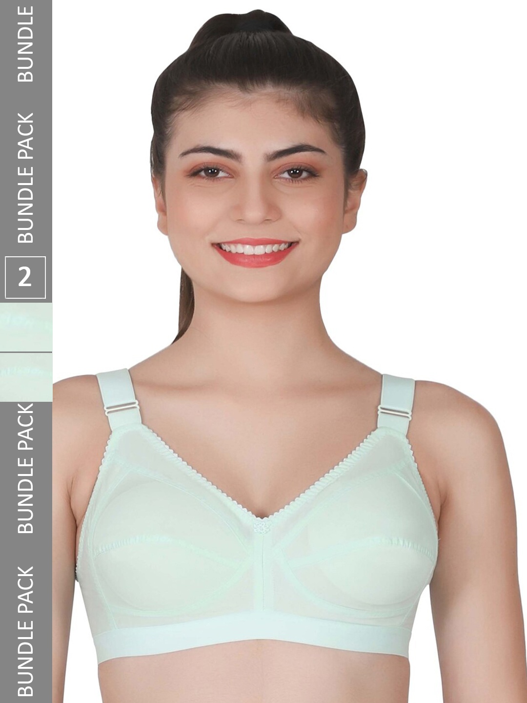 

Eve's Beauty Pack Of 2 Full Coverage Minimizer Bra With All Day Comfort, Sea green