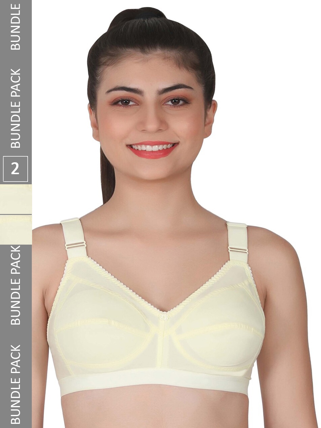 

Eve's Beauty Pack Of 2 Full Coverage Minimizer Bra With All Day Comfort, Cream