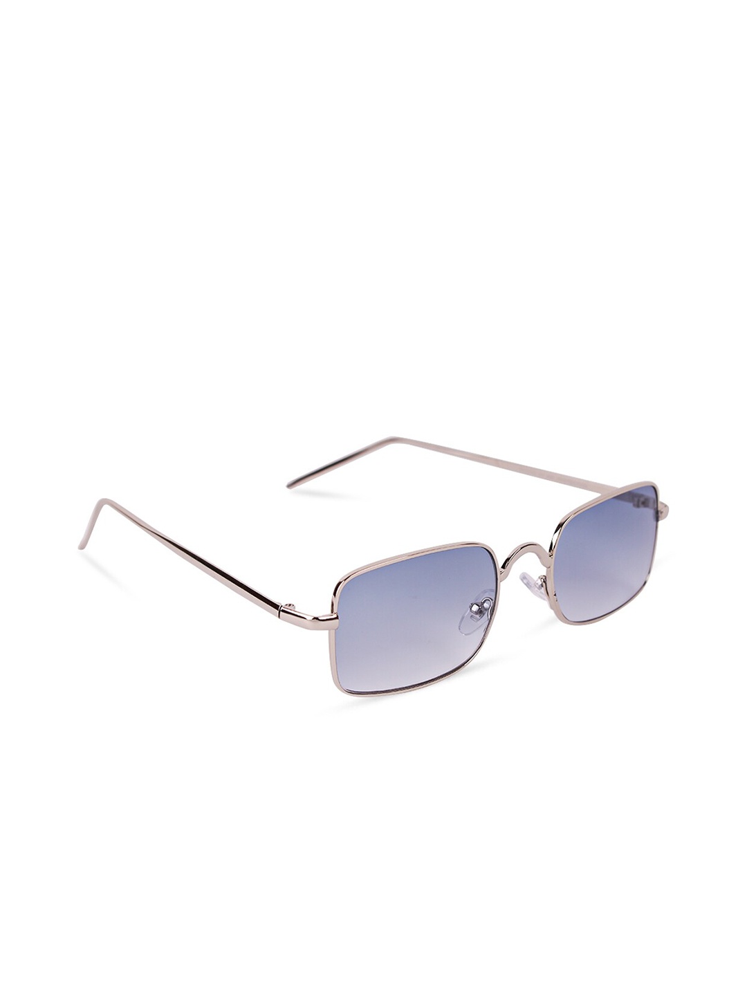 

QUIRKY Unisex Blue Lens & Gold-Toned Square Sunglasses with UV Protected Lens
