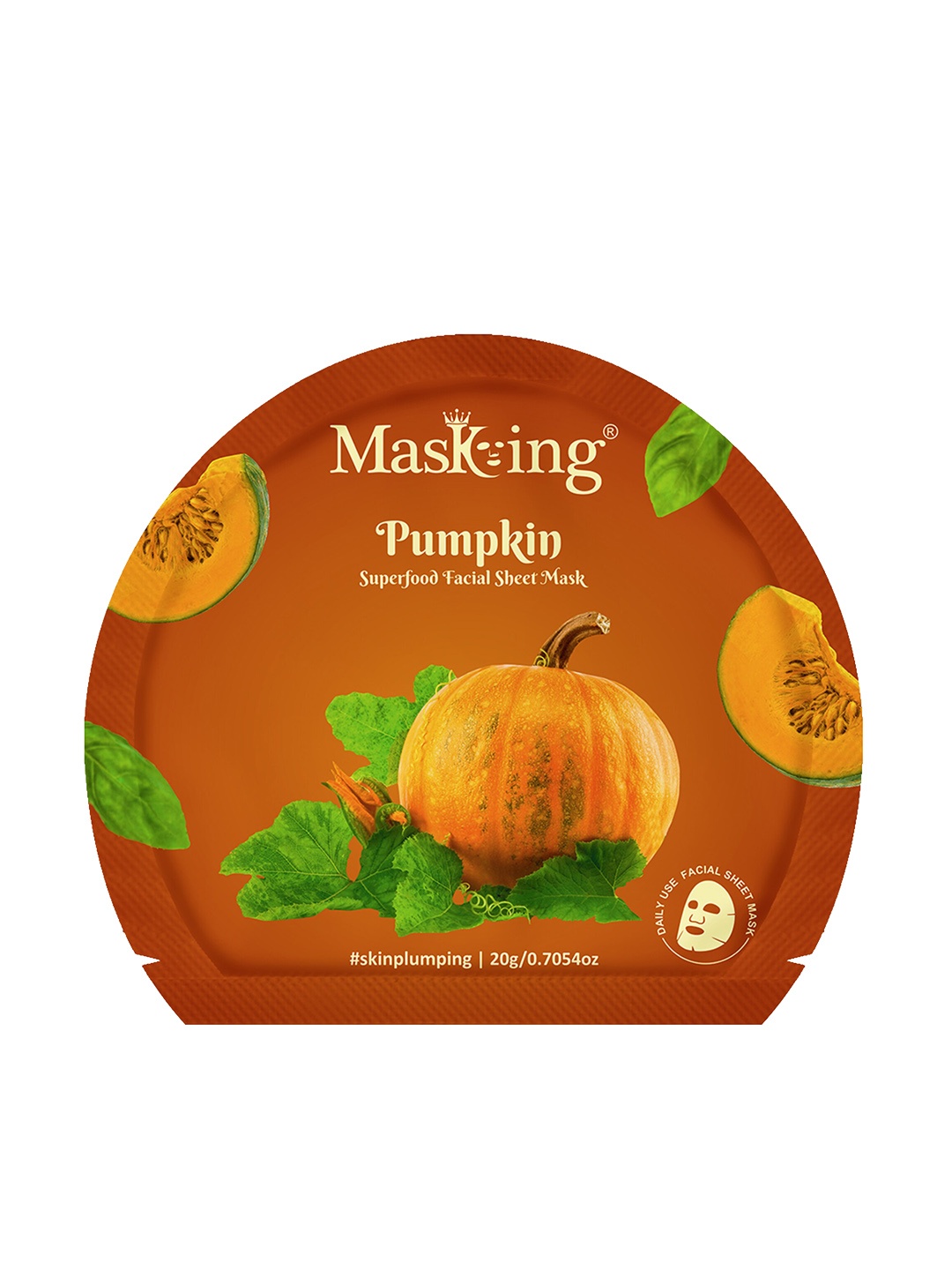 

MasKing Pumpkin Superfood Facial Sheet Masks -20g, Orange