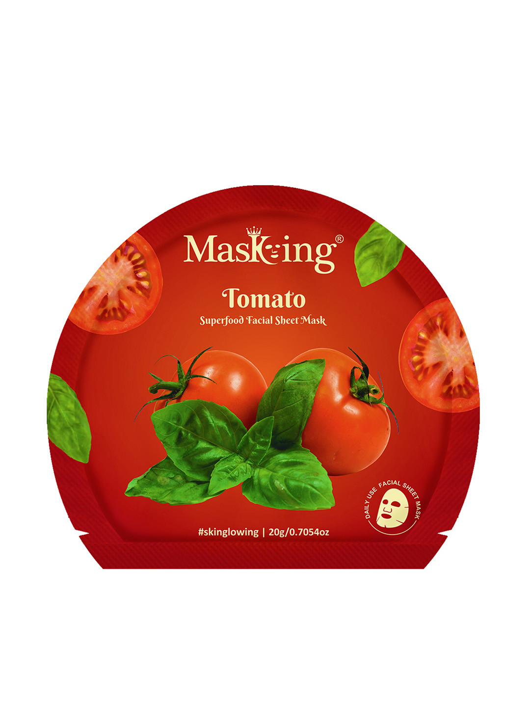 

Masking Superfood Tomato Facial Sheet Masks, Red