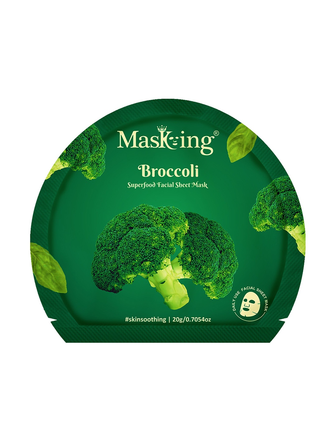 

Masking Superfood Broccoli Facial Sheet Mask, Green