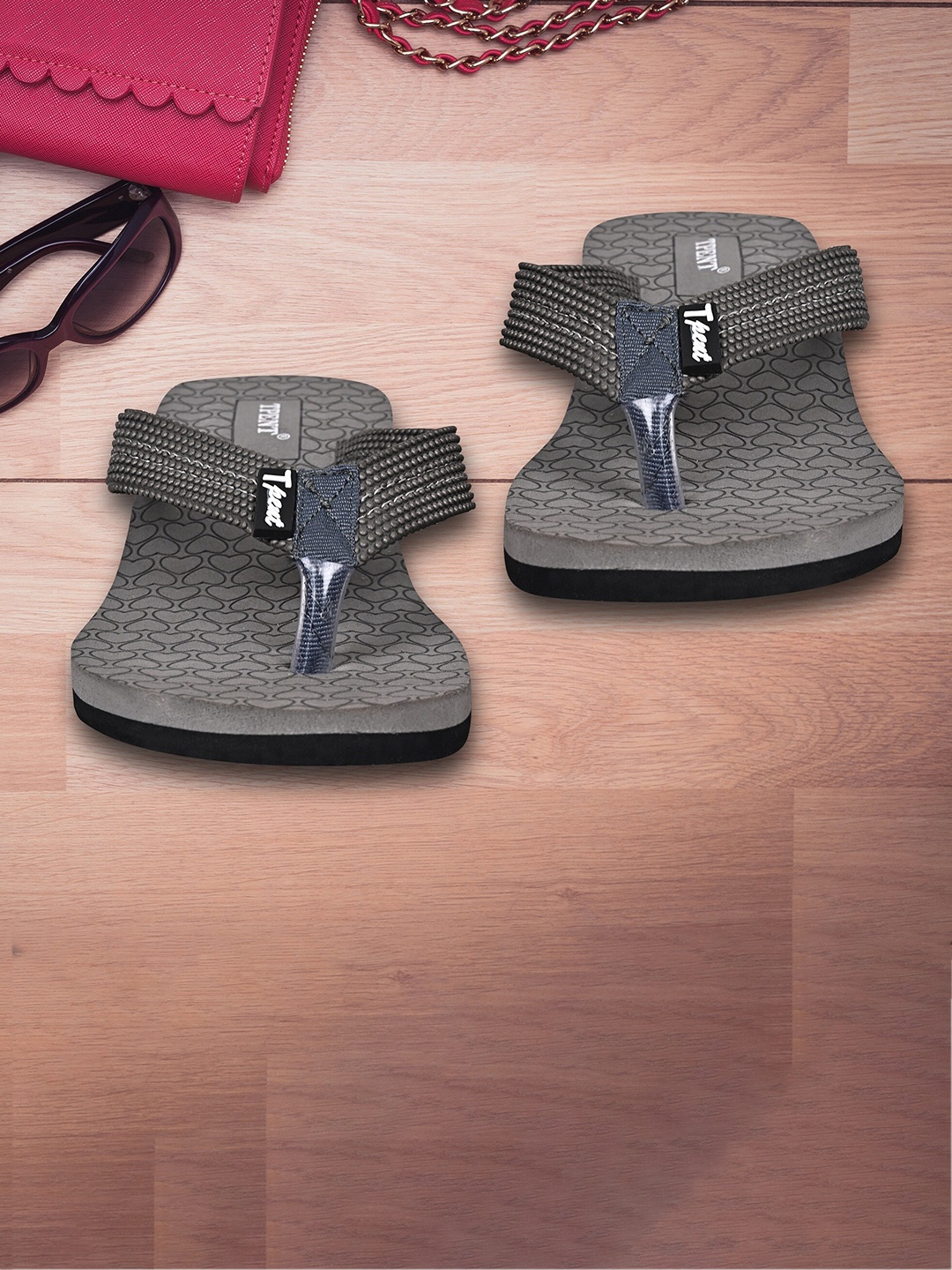 

TPENT Women Thong Flip-Flops, Grey