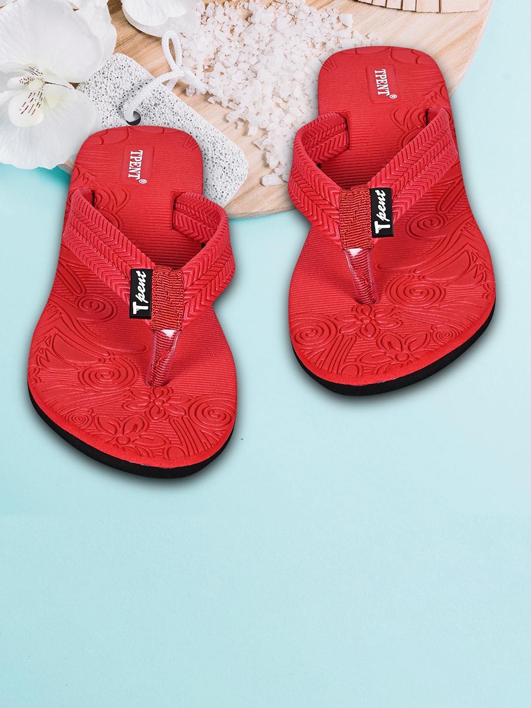 

TPENT Women Thong Flip-Flops, Red