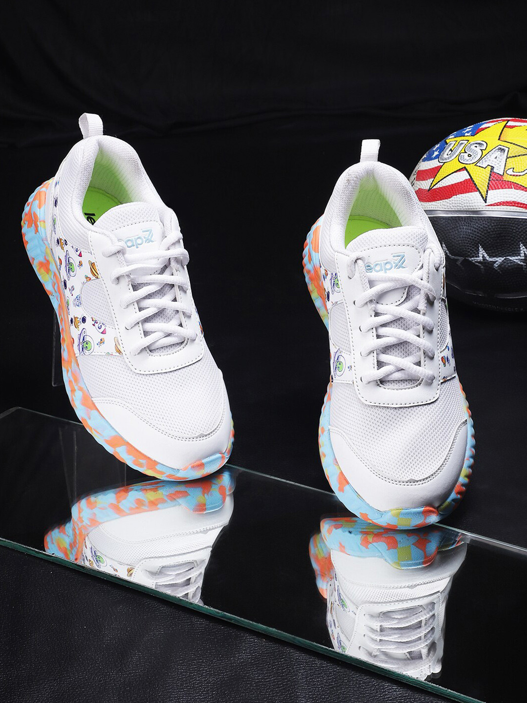 

Liberty Kids Printed Running Shoes, White