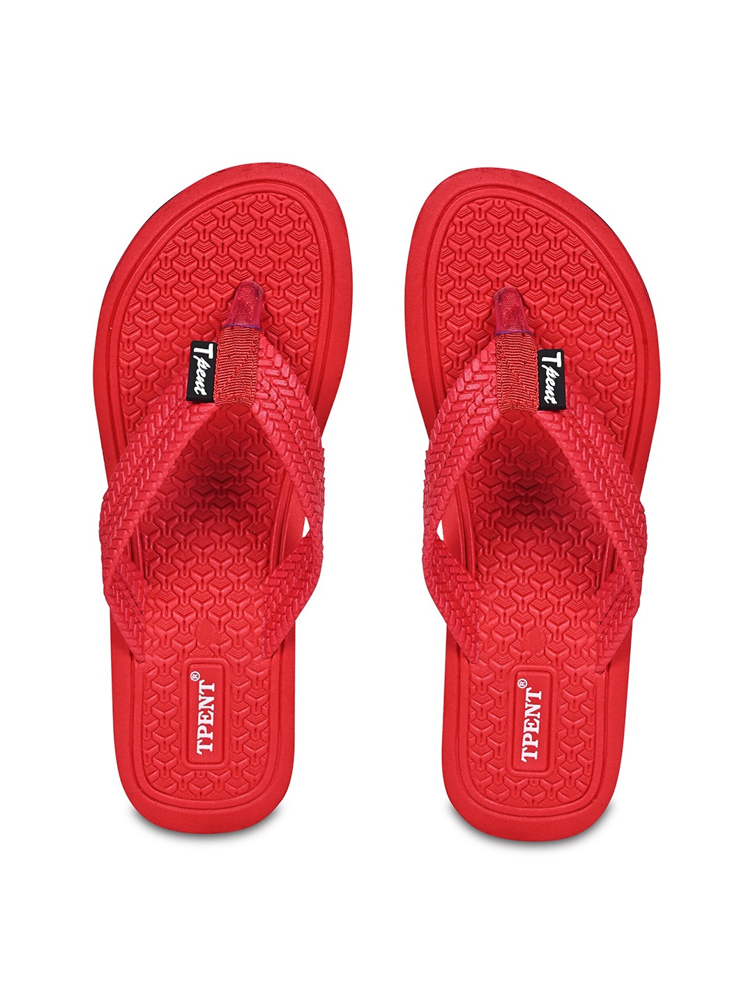 

TPENT Women Anti- Skid & Lightweight Thong Flip-Flops, Red