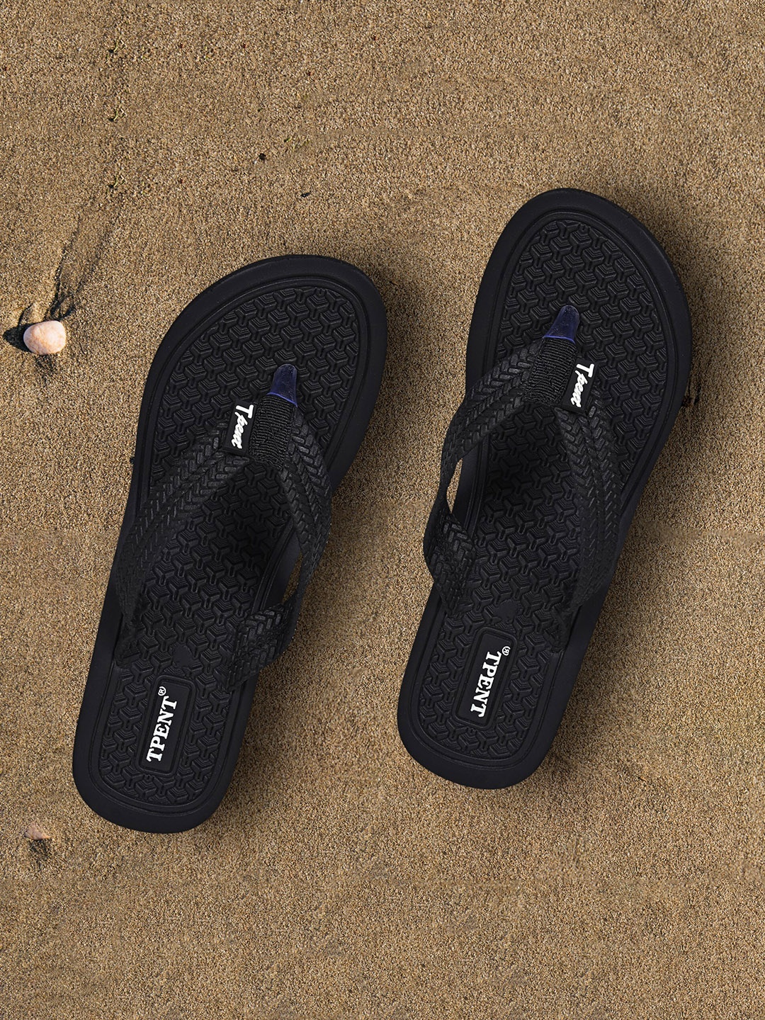 

TPENT Women Anti- Skid & Lightweight Thong Flip-Flops, Black