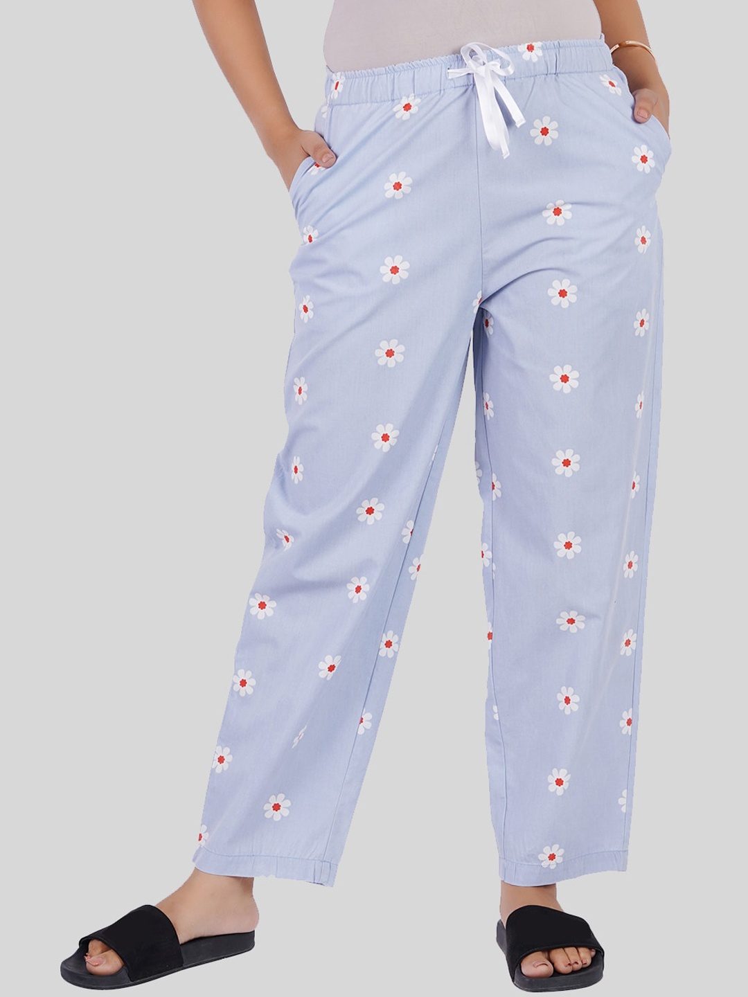

Style Shoes Women Printed Lounge Pants, Blue