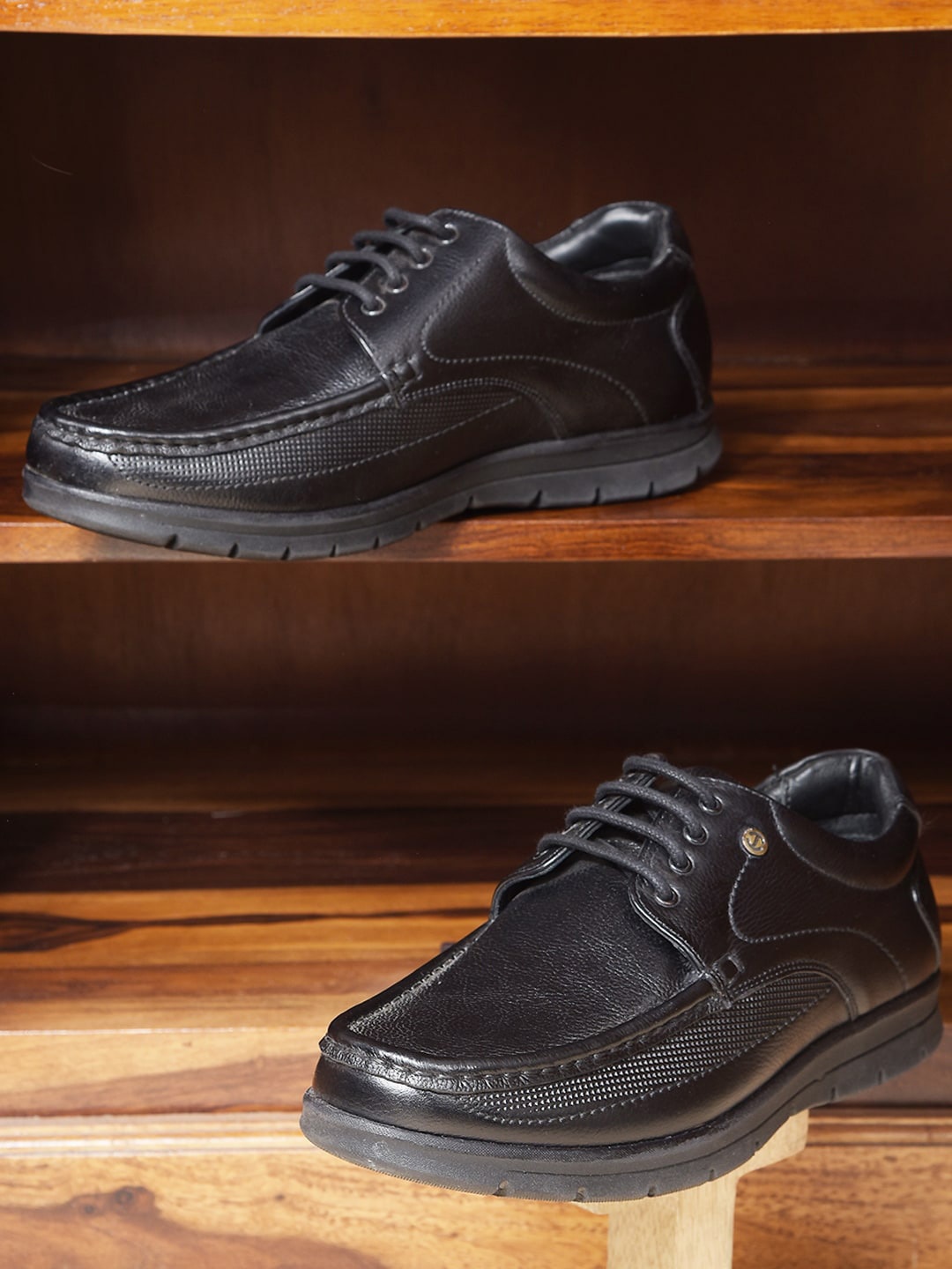 

Liberty Men Textured Leather Formal Derbys, Black