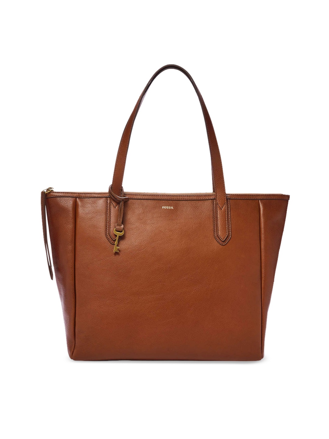 

Fossil Textured Leather Structured Tote Bag, Brown