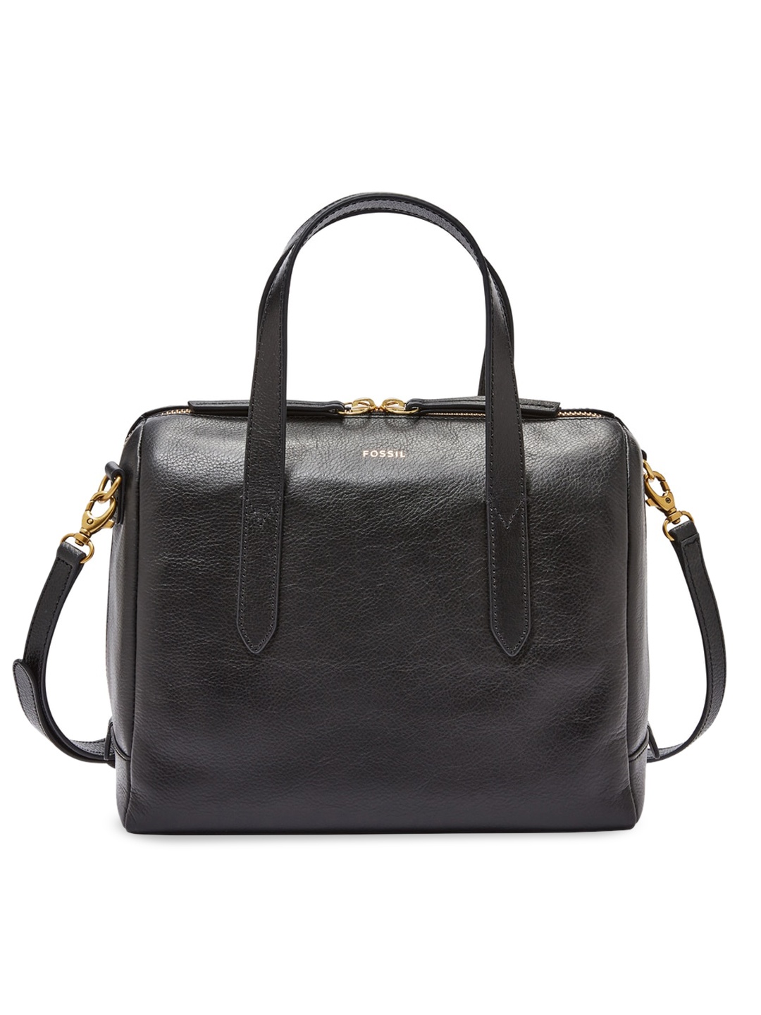 

Fossil Leather Structured Handheld Bag, Black