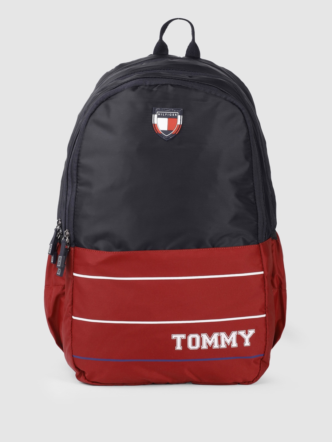 

Tommy Hilfiger Unisex Colourblocked Backpack with Rain Cover, Navy blue