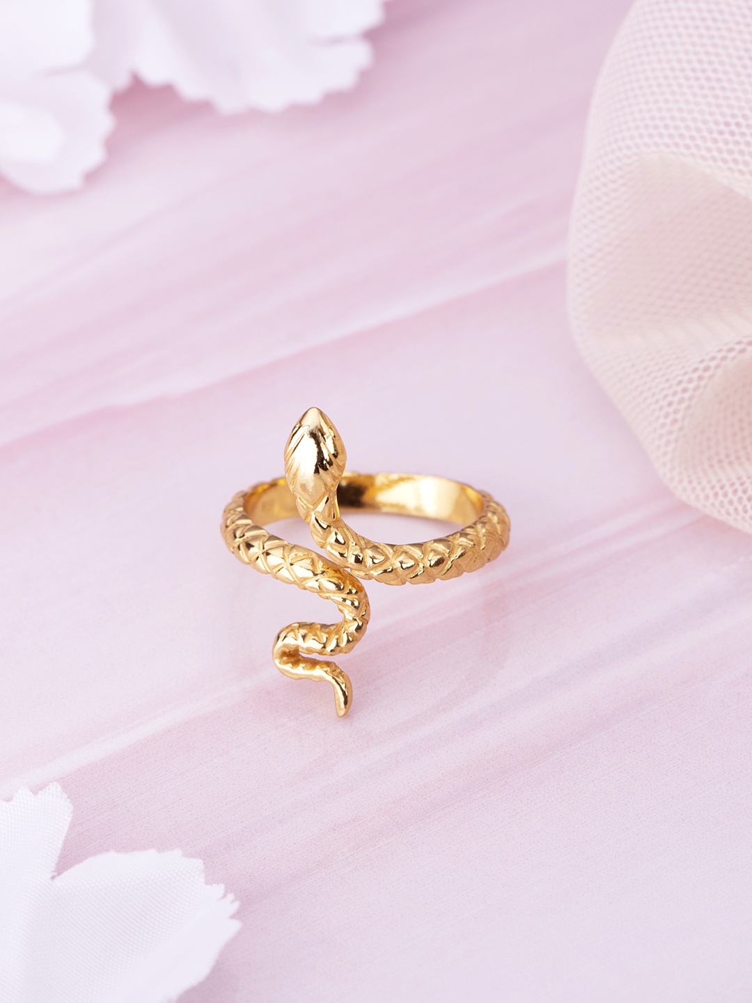 

Zavya Women 925 Sterling Silver Gold-Plated Finger Ring