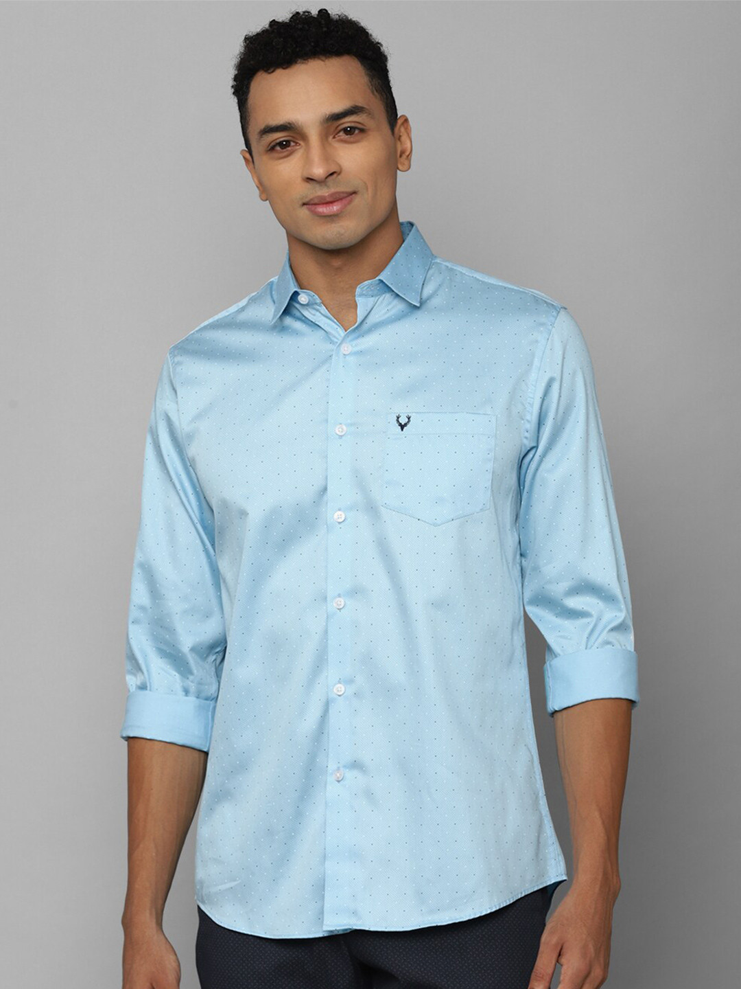 

Allen Solly Spread Collar Cotton Casual Shirt, Blue