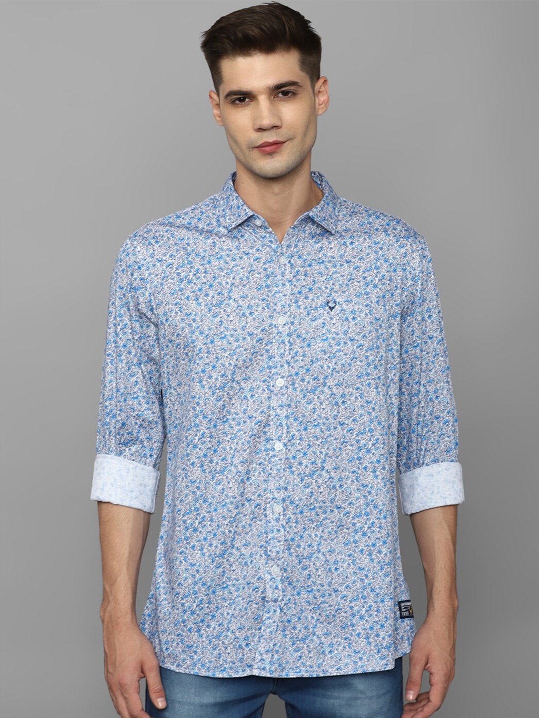 

Allen Solly Floral Printed Pure Cotton Casual Shirt, Blue