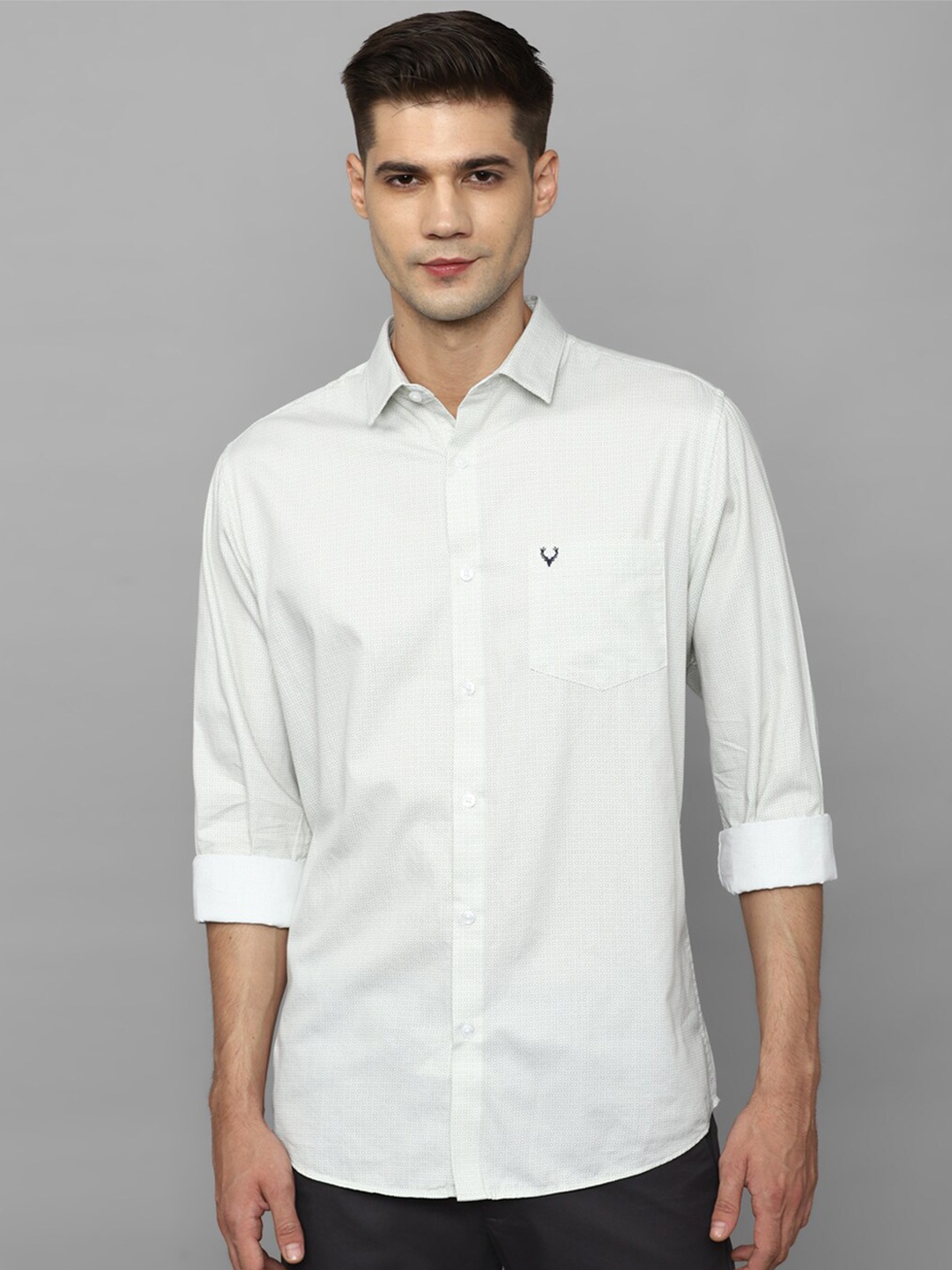 

Allen Solly Spread Collar Slim Fit Pure Cotton Casual Shirt, White
