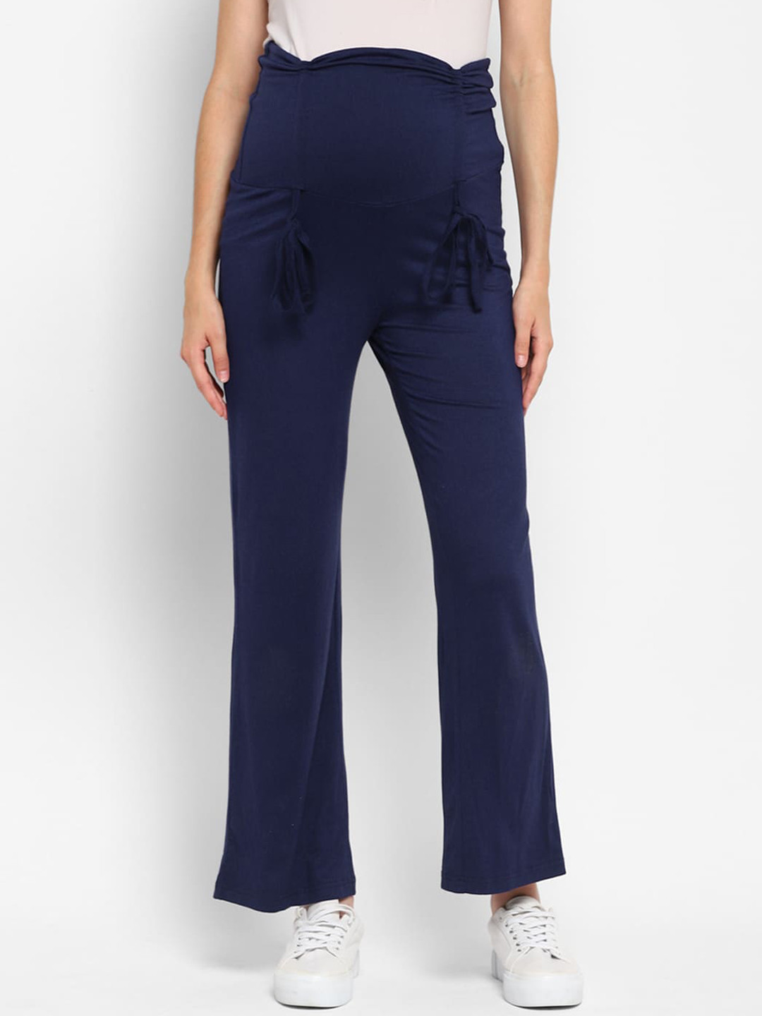 

Momsoon Maternity Relaxed-Fit High-Rise Maternity Track Pant, Blue