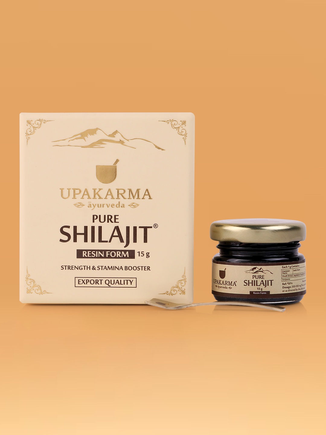 

UPAKARMA Ayurveda Pure Shilajit Resin Form - 15g, Cream