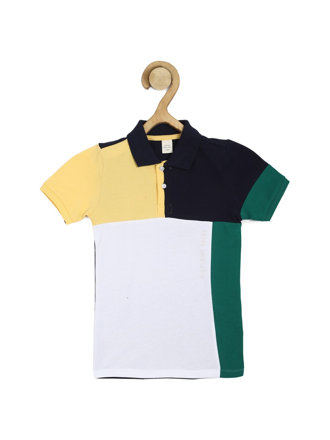 

Peter England Boys Colourblocked Polo Collar T-shirt, White