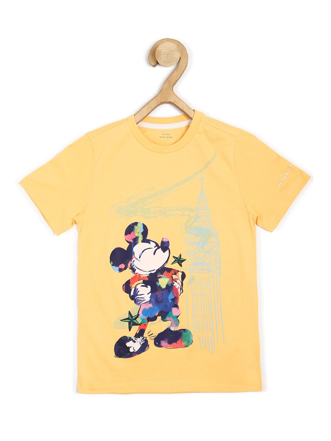 

Peter England Boys Mickey Mouse Printed Pure Cotton T-shirt, Yellow