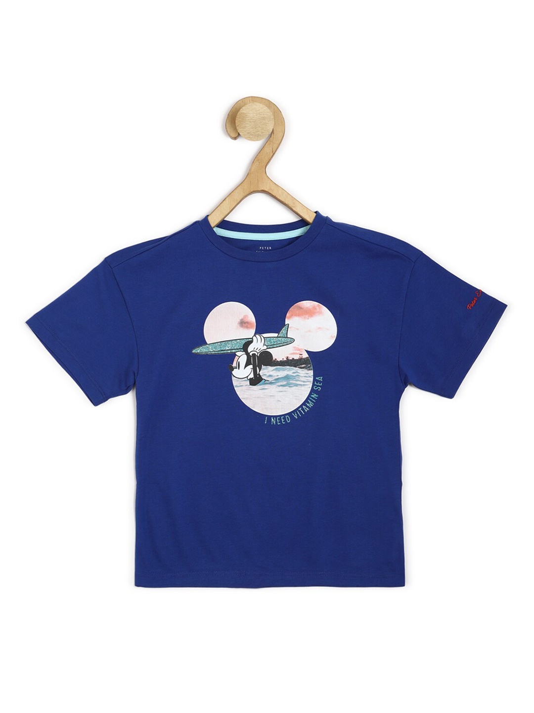 

Peter England Girls Mickey Mouse Printed T-shirt, Blue