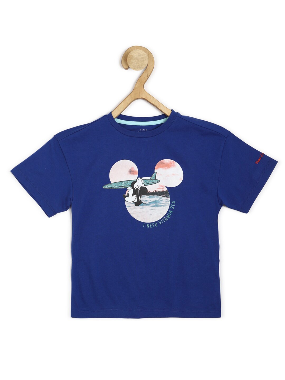 

Peter England Girls Mickey Mouse Printed T-shirt, Blue