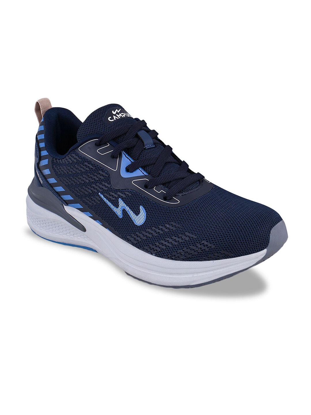 

Campus Men Mesh Lace-Ups Running Shoes, Navy blue