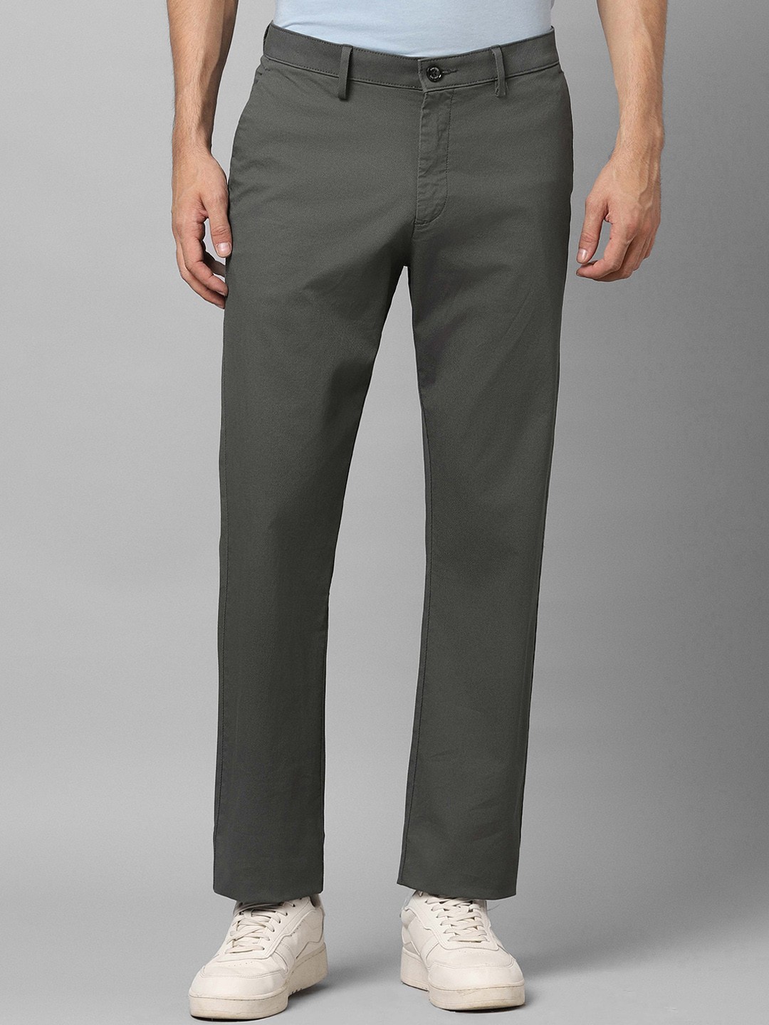 

Allen Solly Men Regular Fit Tailored Trousers, Olive