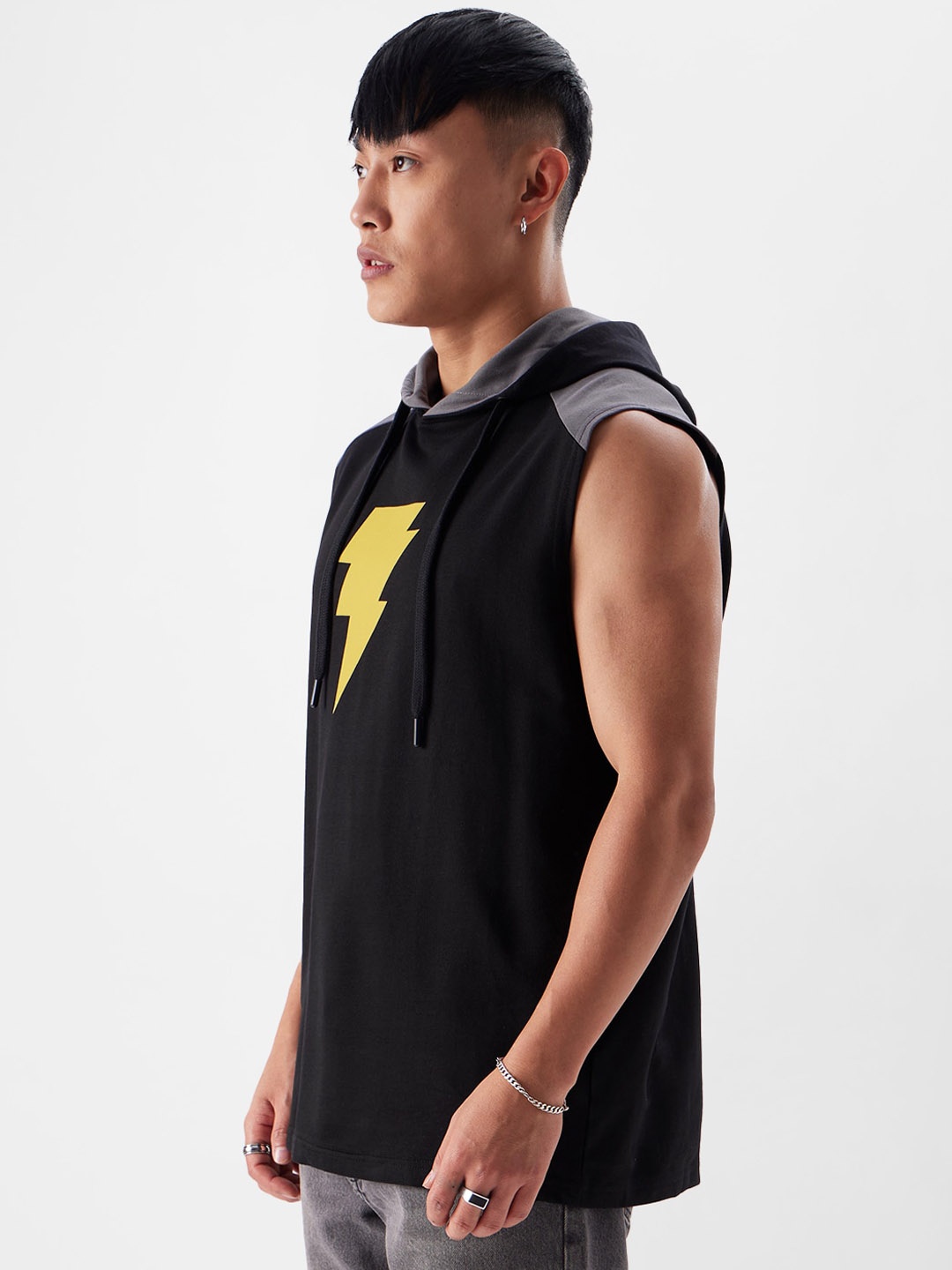 

The Souled Store Adam Printed Pure Cotton Gym Vest, Black