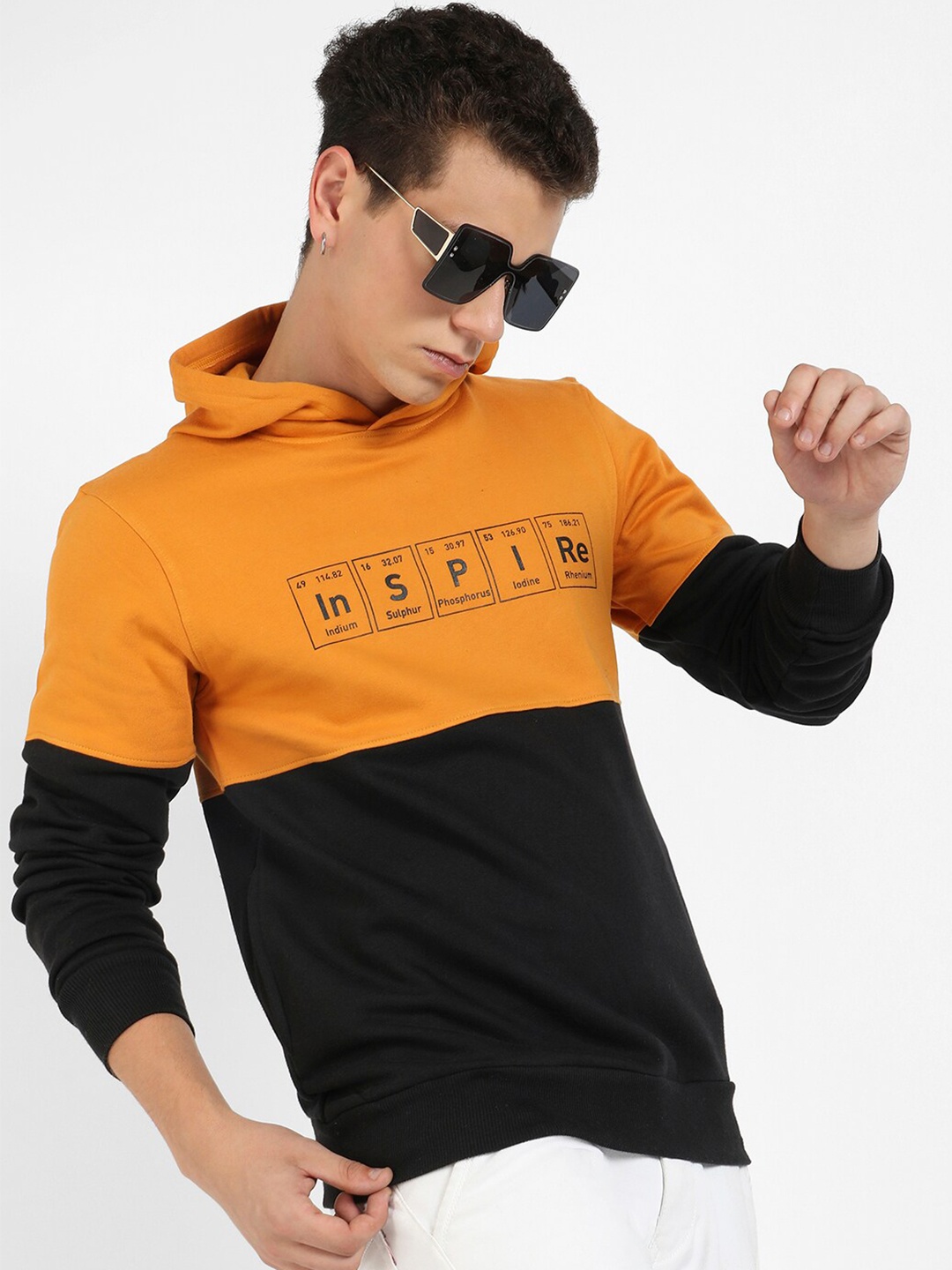

Campus Sutra Typography Printed Cotton Sweatshirt, Black