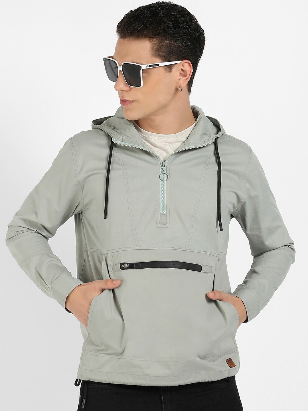 

Campus Sutra Windcheater Outdoor Bomber Jacket, Sea green