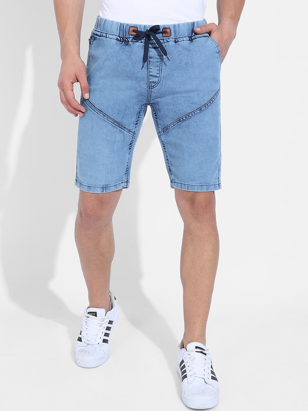 

Campus Sutra Men Cotton Denim Shorts, Blue