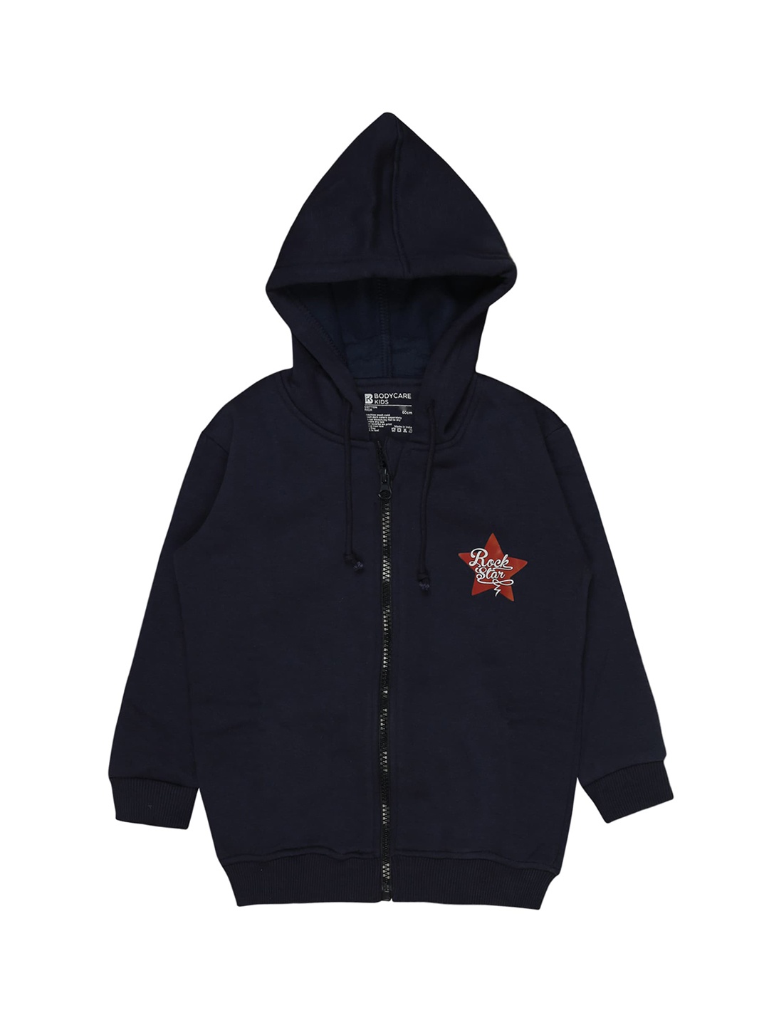 

Bodycare Boys Hooded Lightweight Fleece Bomber Jacket, Navy blue