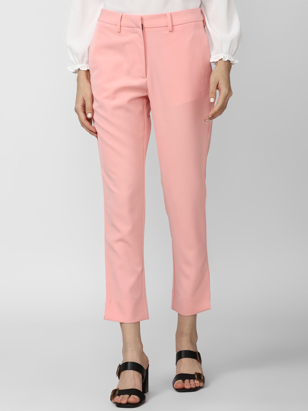 

Van Heusen Woman Slim Mid-Rise Fit Trousers, Pink