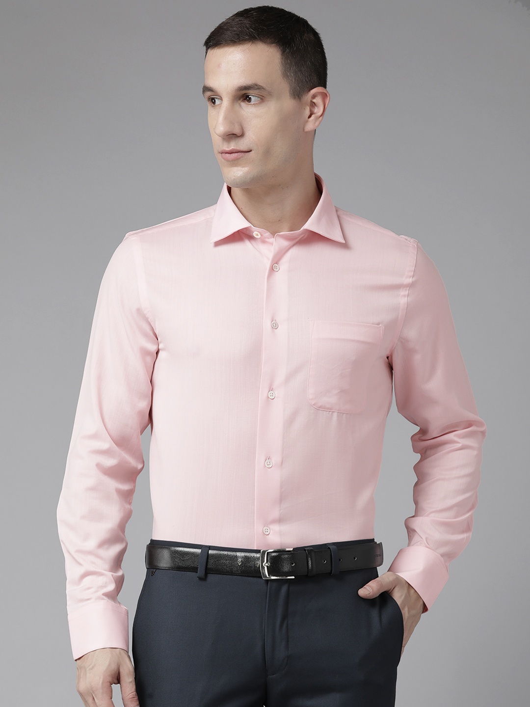 

Blackberrys Men Pink Slim Fit Opaque Formal Shirt