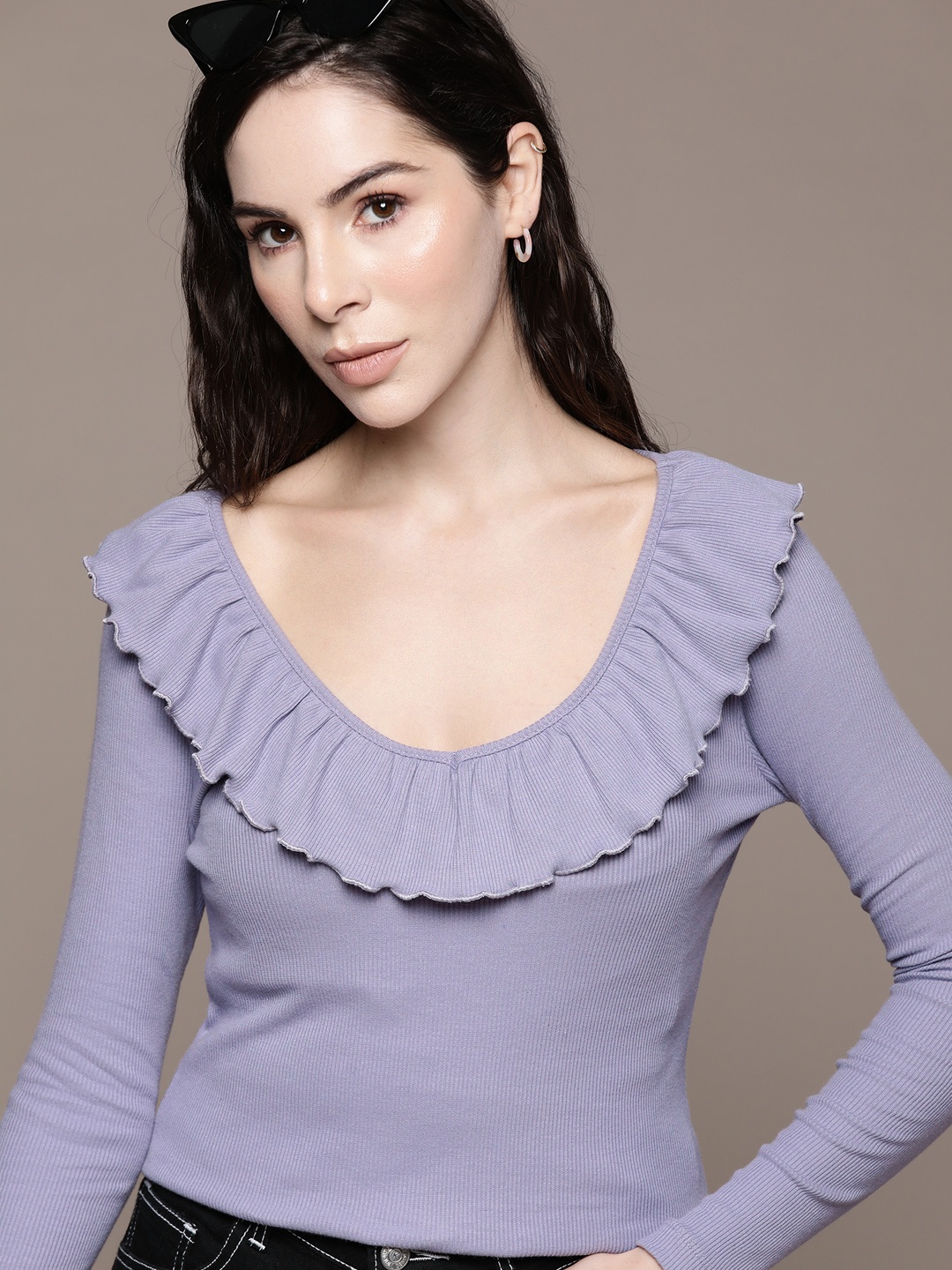 

The Roadster Lifestyle Co. Ruffles Top, Lavender