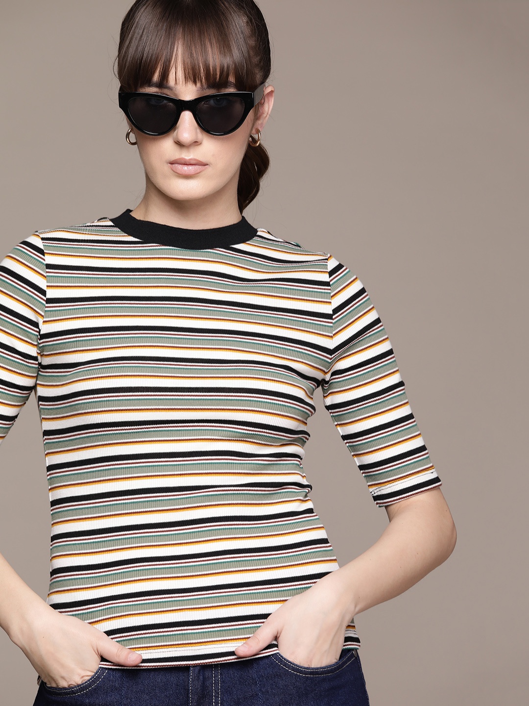 

The Roadster Lifestyle Co. Striped Top, Green