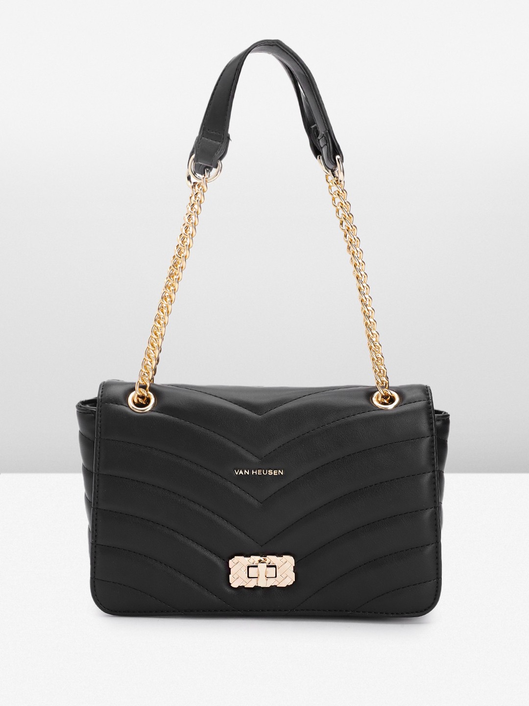 

Van Heusen Textured Handheld Bag, Black