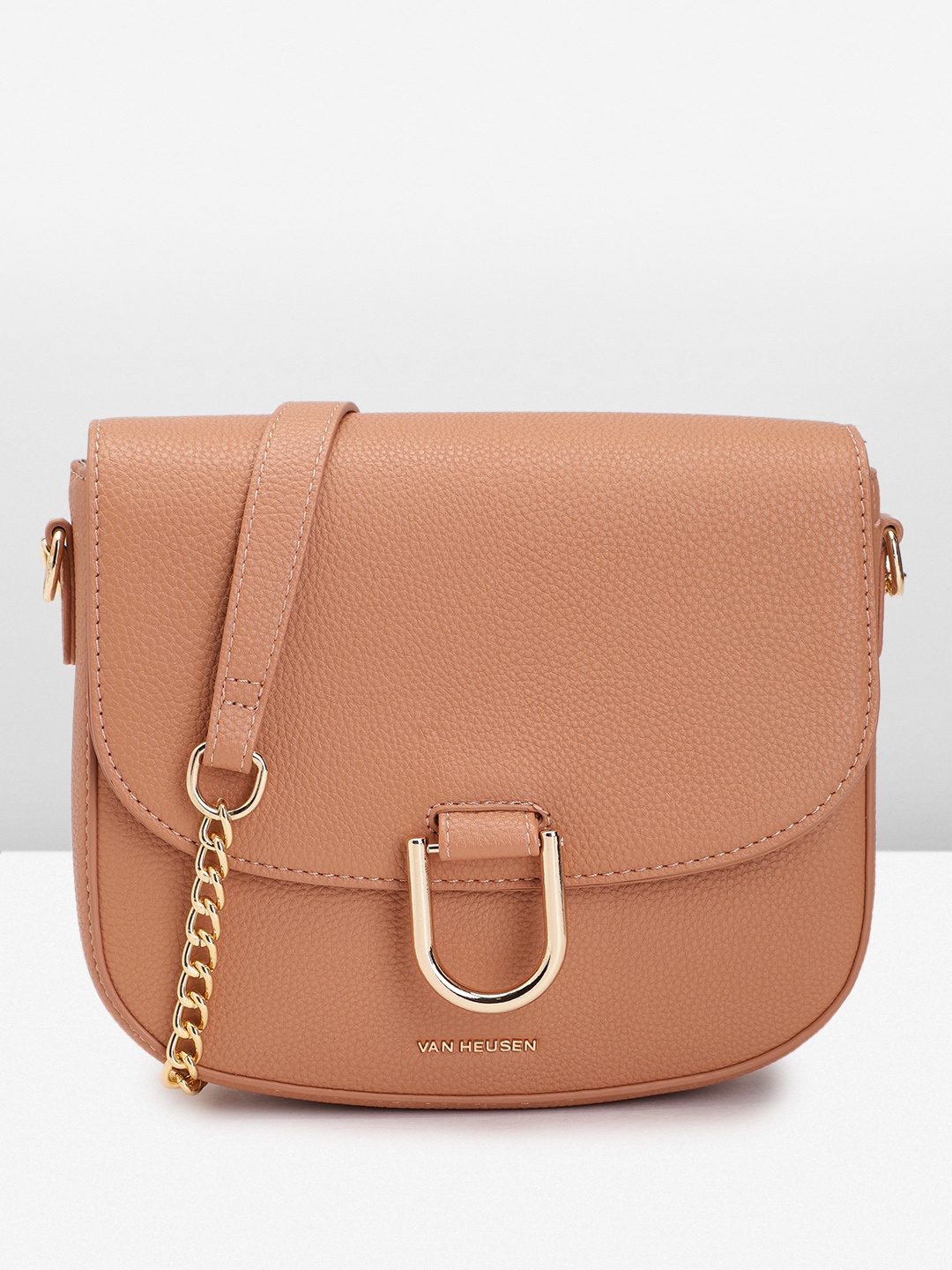 

Van Heusen Structured Sling Bag, Tan