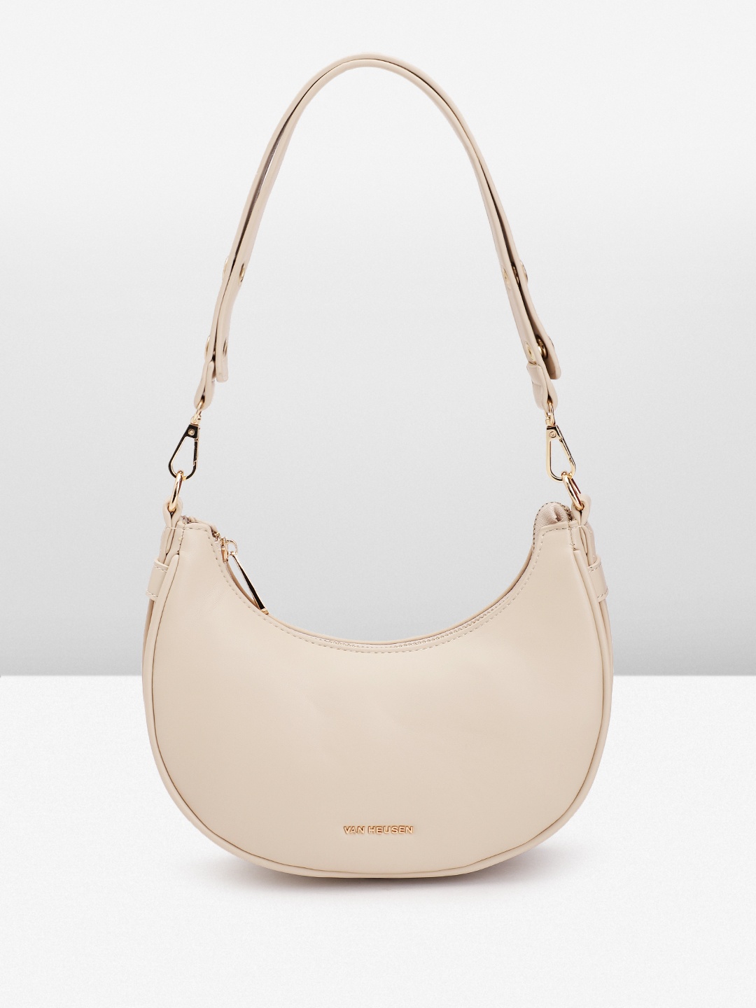 

Van Heusen Solid Structured Mini Shoulder Bag, Beige