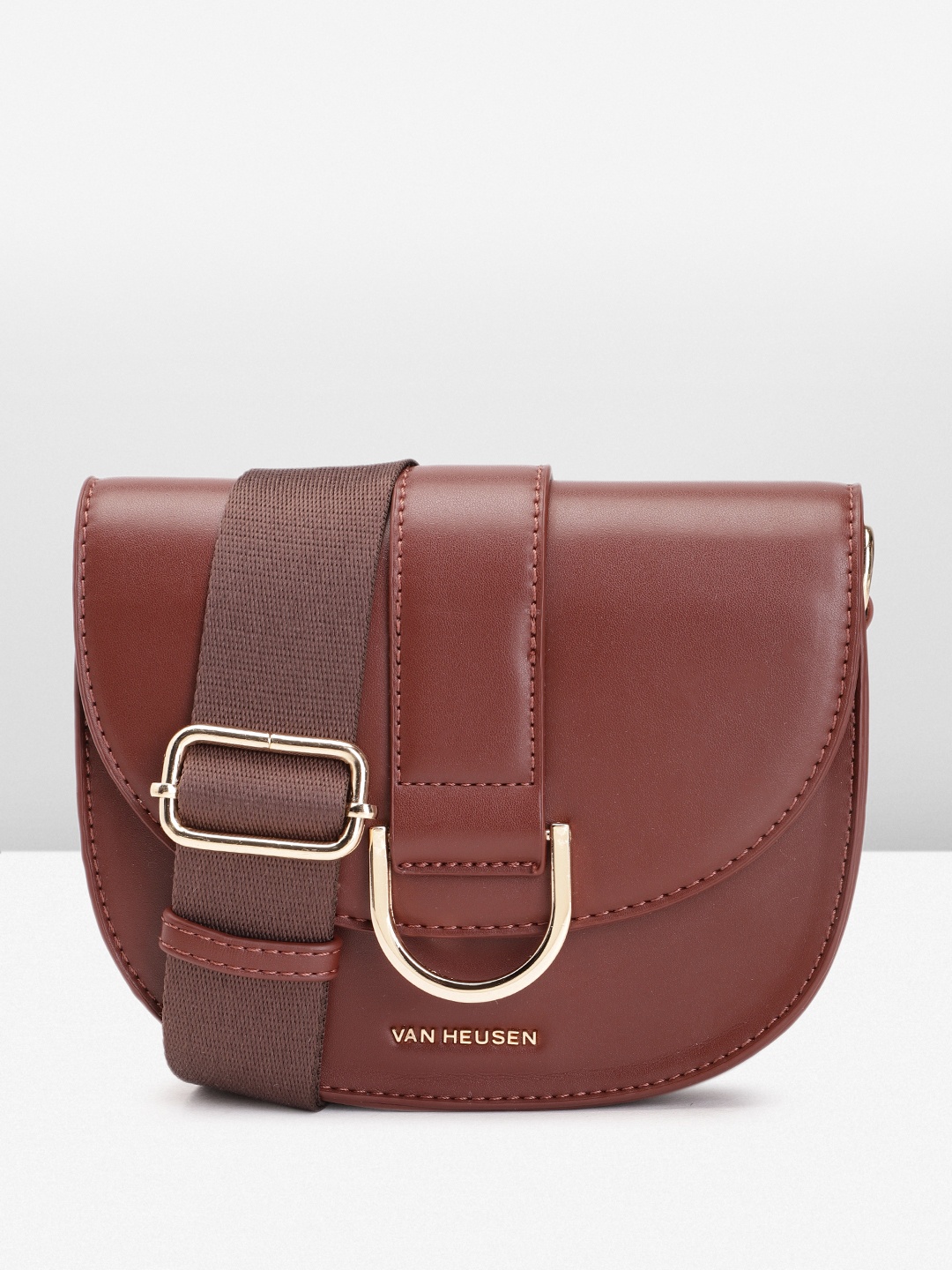 

Van Heusen Structured Sling Bag, Brown