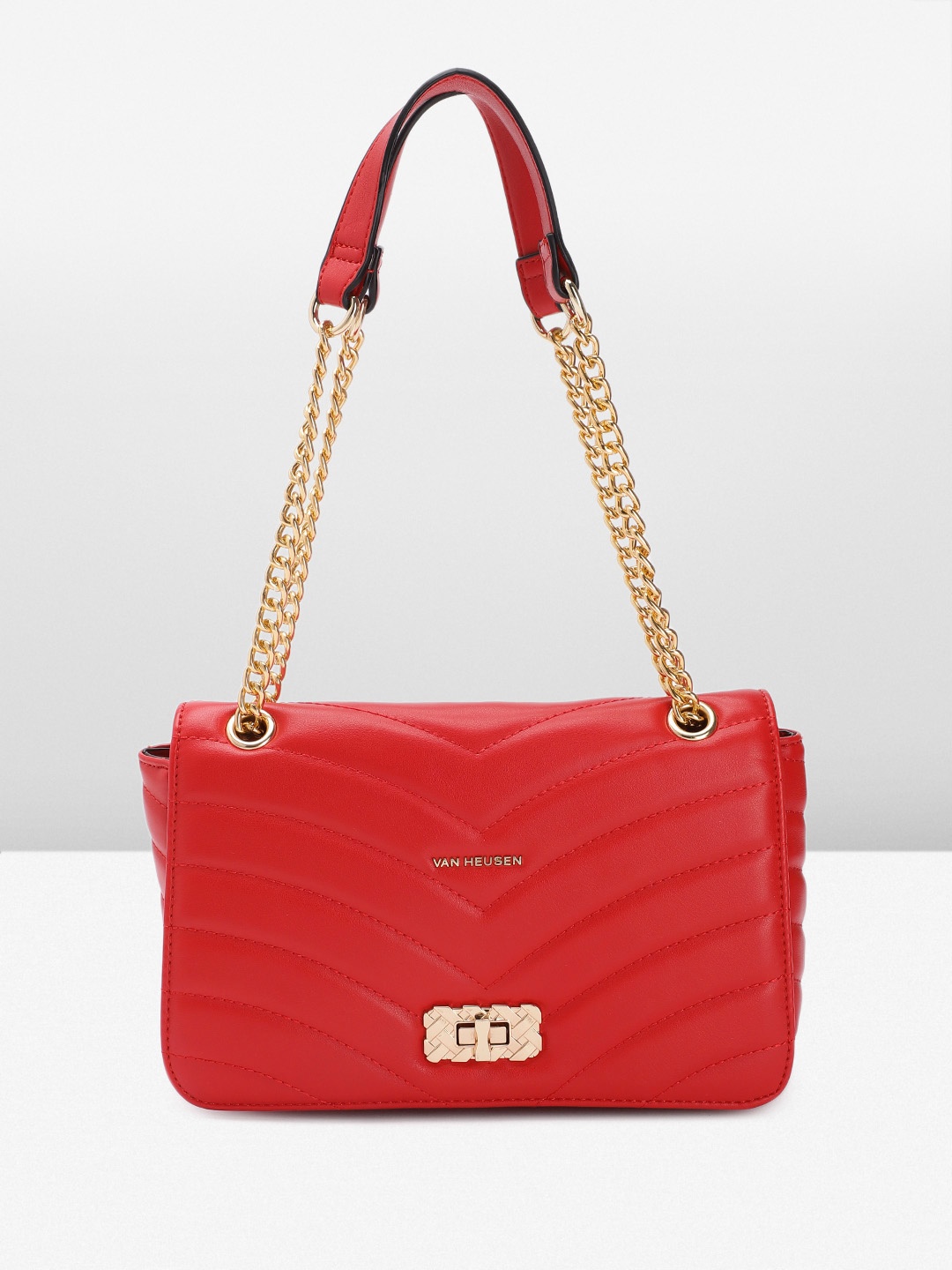 

Van Heusen Quilted Handheld Bag, Red