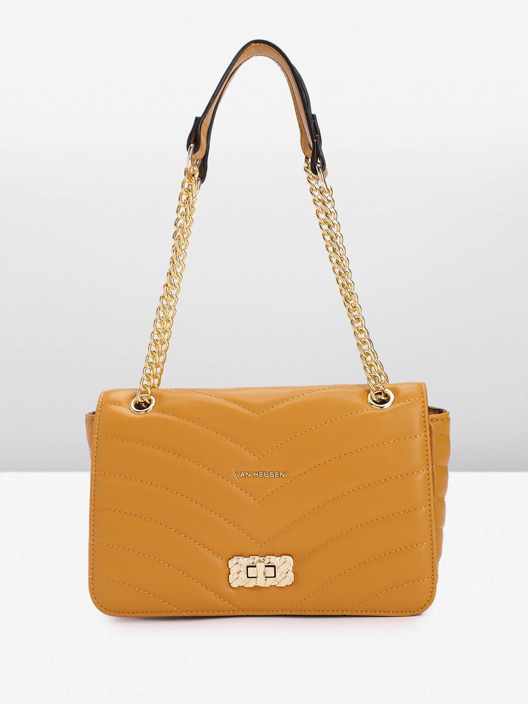 

Van Heusen Textured Shoulder Bag, Mustard