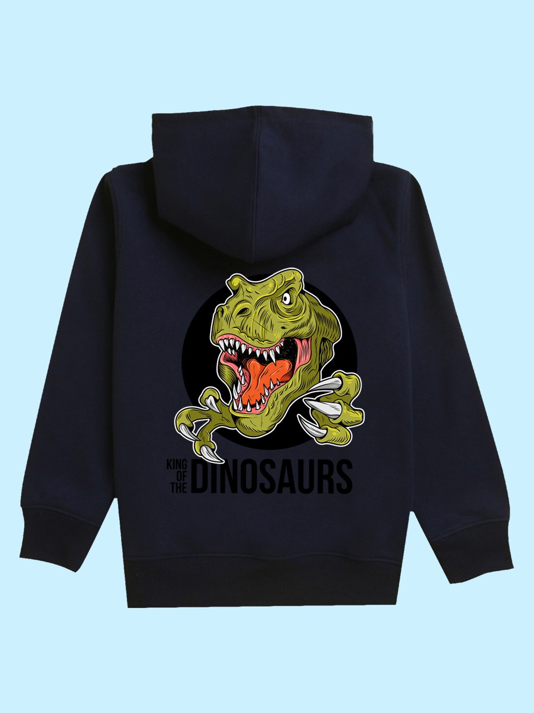 

NUSYL Kids Dinosaur Printed Hooded Pullover Sweatshirt, Navy blue