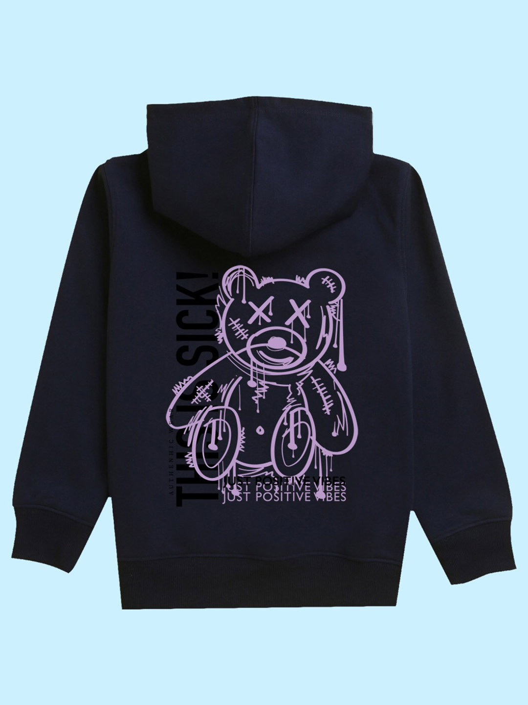 

NUSYL Kids Printed Hooded Pullover Sweatshirt, Blue