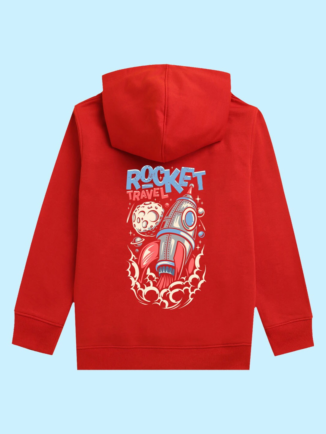 

NUSYL Kids Printed Hooded Pullover Sweatshirt, Red