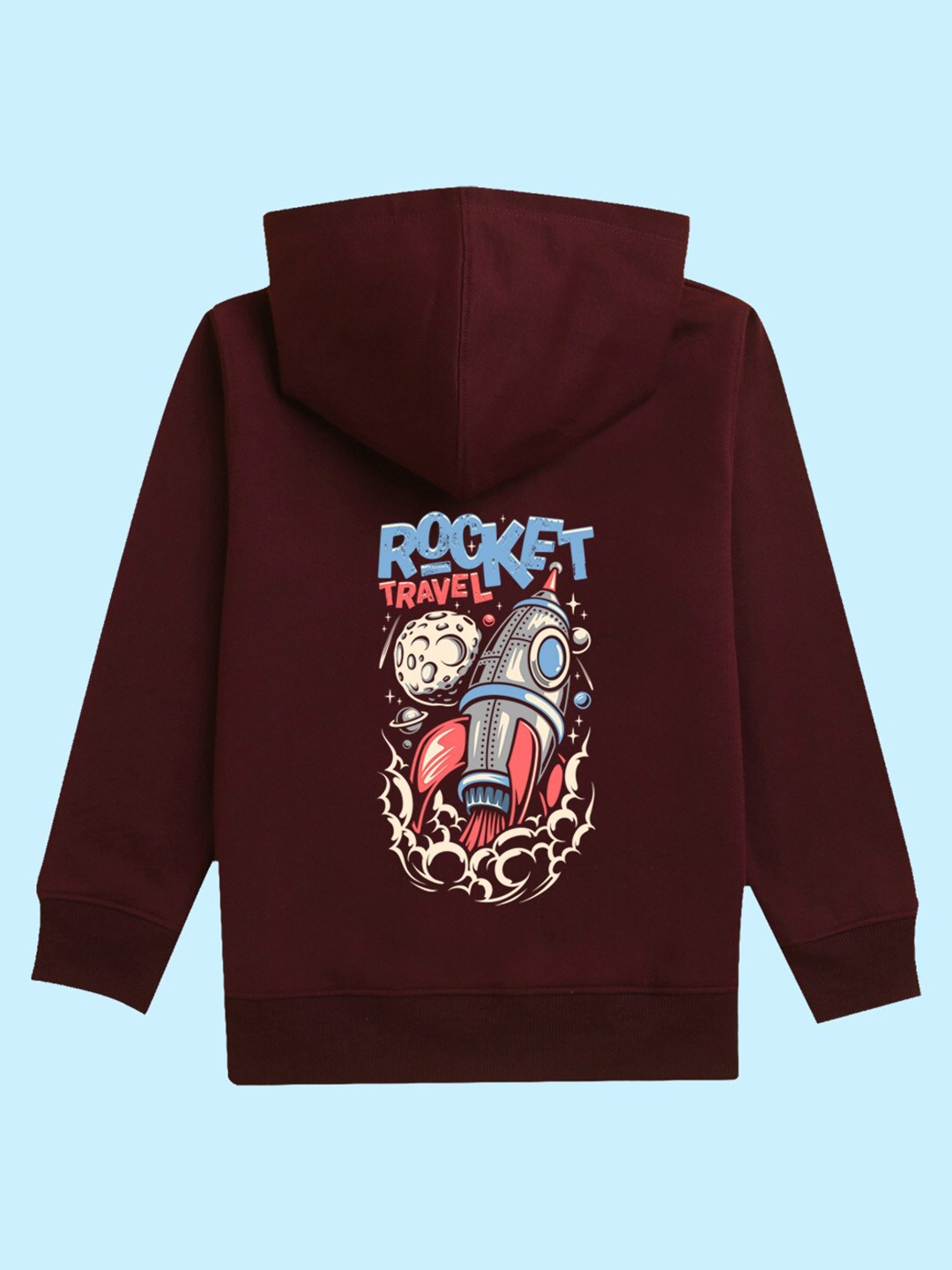 

NUSYL Kids Printed Hooded Pullover Sweatshirt, Maroon